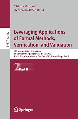 Bild des Verkufers fr Leveraging Applications of Formal Methods, Verification, and Validation zum Verkauf von moluna