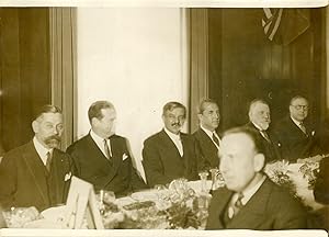 "Pierre LAVAL et M DUMESNIL à l'AMERICAN CLUB 1931" Photo de presse originale G. DEVRED Agence RO...
