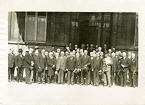 "Pierre LAVAL et une délégation d'Ingénieurs 1931" Photo de presse originale par Henri MANUEL (1931)