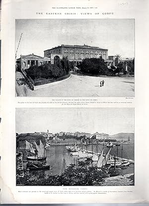 Seller image for PRINT: "Thee Eastern Cricis: Views of Corfu".from The Illustrated London News, March 27, 1897 for sale by Dorley House Books, Inc.
