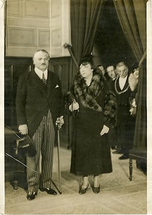 "Mariage de Mr Henry-Paté & Mme Vve Dupont 1931" Photo de presse originale G. DEVRED / Agce ROL P...