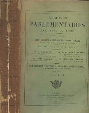 Bild des Verkufers fr Archives Parlementaires de 1787  1860 - Recueil complet des dbats lgislatifs et politiques des chambres franaises - 1re srie (1787  1799) Tome LXXI : Table alphabtique et analytique des sances de la convention nationale du 20 sept.92 au 10 aot 93 zum Verkauf von Le-Livre