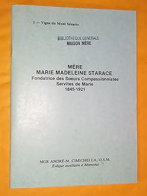 Seller image for Mre marie Madeleine starace, fondatrice des soeurs compassionnistes, servites de Marie (1845-19210 for sale by Livresse