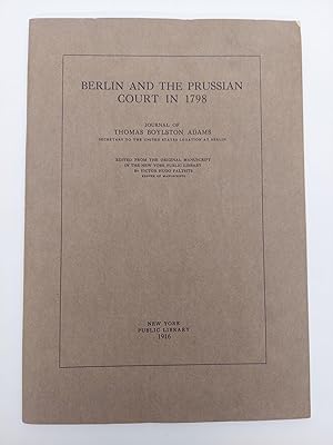 BERLIN AND THE PRUSSIAN COURT IN 1798