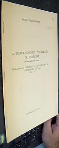 Imagen del vendedor de La significacin del pensamiento de Unamuno (a los 25 aos de su muerte). Separata de los Cuadernos de la Ctedra Miguel de Unamuno a la venta por Librera La Candela