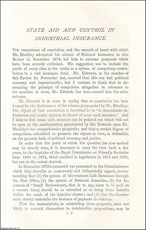 Seller image for State Aid and Control in Industrial Insurance : Its implications. An original article from the Nineteenth Century Magazine, 1880. for sale by Cosmo Books