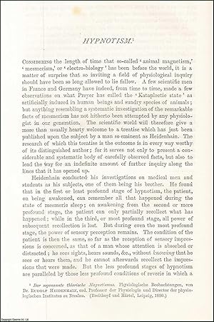 Imagen del vendedor de Hypnotism. An original article from the Nineteenth Century Magazine, 1880. a la venta por Cosmo Books