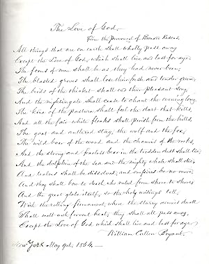 AUTOGRAPH MANUSCRIPT SIGNED (AMS): "The Love Of God"