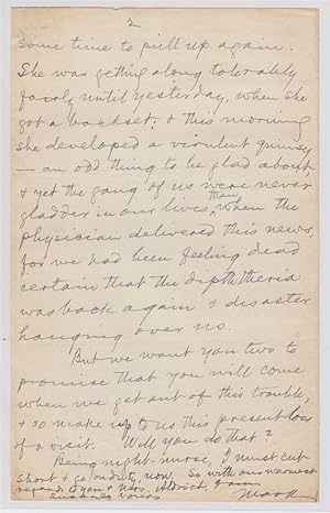 Seller image for AUTOGRAPH LETTER SIGNED (ALS) to Thomas Bailey Aldrich for sale by Charles Agvent,   est. 1987,  ABAA, ILAB