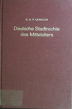 Bild des Verkufers fr Deutsche Stadtrechte des Mittelalters. zum Verkauf von books4less (Versandantiquariat Petra Gros GmbH & Co. KG)