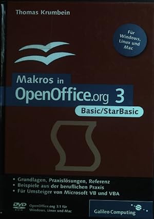 Bild des Verkufers fr Makros in OpenOffice.org 3 - Basic, StarBasic. Galileo computing zum Verkauf von books4less (Versandantiquariat Petra Gros GmbH & Co. KG)