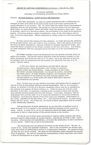 Report to National Conference C.P.U.S.A. - Oct 14-15, 1967: To Save America, These Things Are Req...