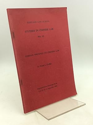 GERMAN WRITINGS ON CHINESE LAW