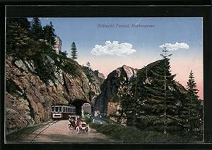 Ansichtskarte Schlucht, Bergbahn den Schlucht-Tunnel passierend