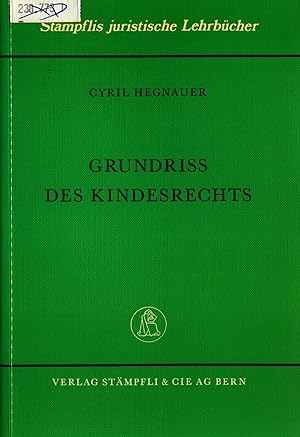 Imagen del vendedor de Grundriss des Kindesrechts a la venta por avelibro OHG