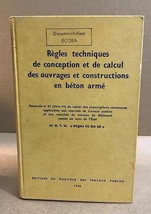 Image du vendeur pour Regles techniques de conception et de calcul des ouvrages et constructions en bton arm mis en vente par librairie philippe arnaiz