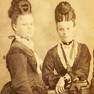 Bild des Verkufers fr Studio portrait of two fashionable young women. Echuca, northern Victoria, circa 1875. zum Verkauf von Douglas Stewart Fine Books