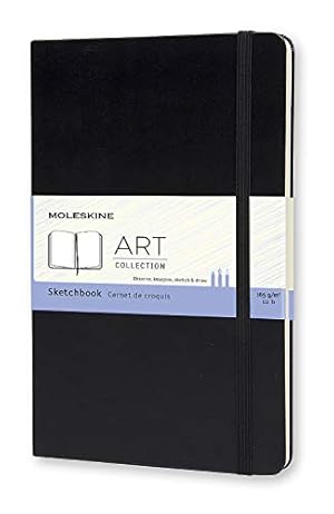 Imagen del vendedor de Moleskine Art Sketchbook, Hard Cover, Large (5" x 8.25") Plain/Blank, Black, 104 Pages a la venta por Pieuler Store