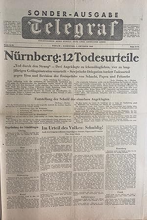 TELEGRAF. Herausgeber: Arno Scholz, Paul Löbe, Annedore Leber. 1. Jahrgang: Nr. 61, 148, 167 und ...