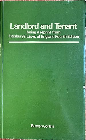 Seller image for Landlord and Tenant being a reprint from Halsbury's Laws of England Fourth Edition for sale by Bookworm