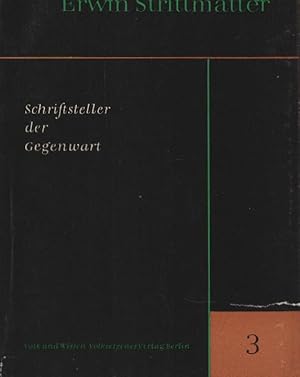 Bild des Verkufers fr Adam Scharrer, Erwin Strittmatter. [Ms.: Jrgen Bonk u.a. Bearb. u. Red.: Gnter Albrecht u. Paul Gnter Krohn] / Schriftsteller der Gegenwart ; 3 zum Verkauf von Schrmann und Kiewning GbR