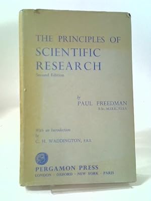 Seller image for The Principles of Scientific Research Second Edition for sale by World of Rare Books