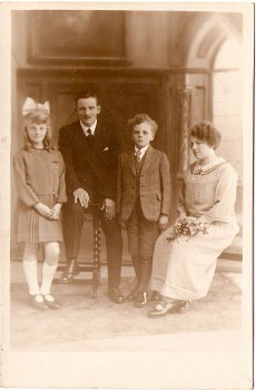 Family Portrait Postcard Real Photo