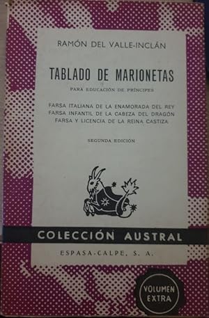 Imagen del vendedor de TABLADO DE MARIONETAS PARA EDUCACION DE PRINCIPES. a la venta por Libreria Lopez de Araujo