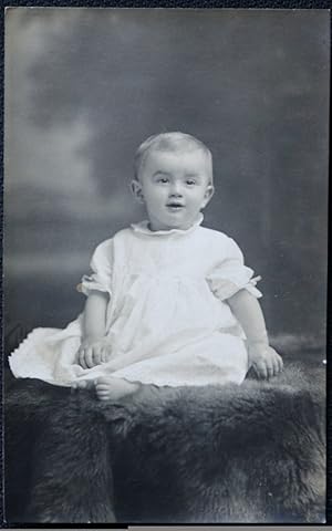 Baby Studio Portrait Vintage Real Photo