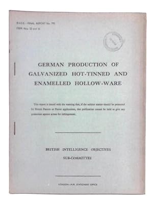 Bild des Verkufers fr German Production of Galvanized Hot-Tinned and Enamelled Hollow-Ware zum Verkauf von World of Rare Books