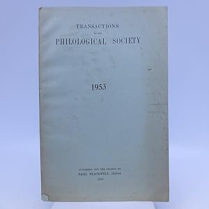 Transactions of the Philological Society, 1953