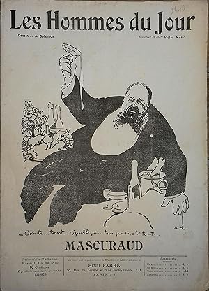Les Hommes du jour N° 112 : Mascuraud. Dessin en couverture par Delannoy. 12 mars 1910.