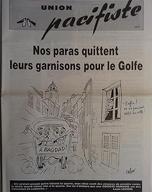 Union pacifiste N° 269. Journal de l'Union pacifiste de France. Novembre 1990.