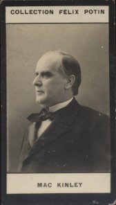 Photographie de la collection Félix Potin (4 x 7,5 cm) représentant : William Mac Kinley - Présid...