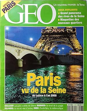 Géo N° 177. Spécial Paris. Paris vu de la Seine. Novembre 1993.
