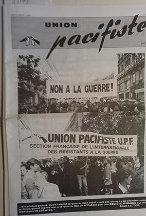Union pacifiste N° 270. Journal de l'Union pacifiste de France. Décembre 1990.