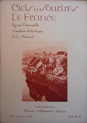 Ciels et sourires de France. 1930 - N° 9 : Corrèze, Aveyron. 2 dessins de Vernon Blake. Janvier 1...