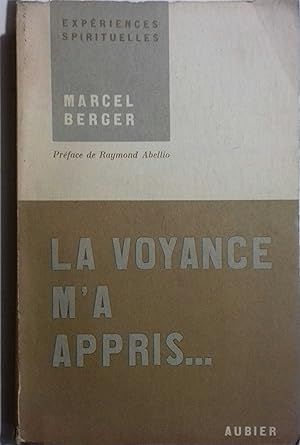 Bild des Verkufers fr La voyance m'a appris zum Verkauf von Librairie Et Ctera (et caetera) - Sophie Rosire