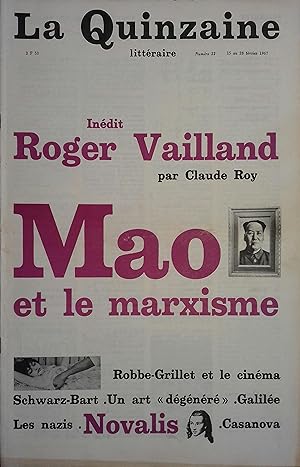 La Quinzaine Littéraire N° 22. Février 1967.