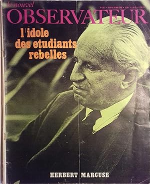 Le Nouvel Observateur. N° 182. L'idole des étudiants rebelles : Herbert Marcuse. 8-14 mai 1968.