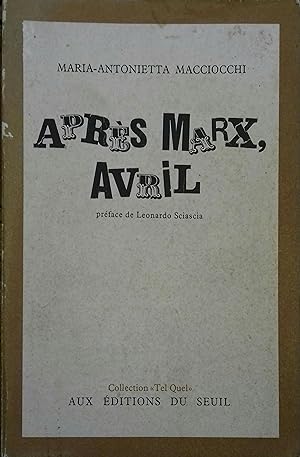 Seller image for Aprs Marx, Avril. for sale by Librairie Et Ctera (et caetera) - Sophie Rosire