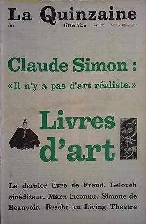 La Quinzaine Littéraire N° 41. Décembre 1967.