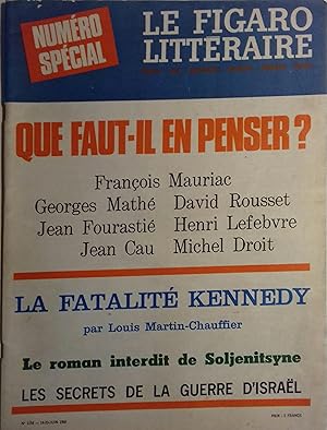 Le Figaro littéraire N° 1154. Numéro spécial. Que faut-il en penser? 14-23 juin 1968.