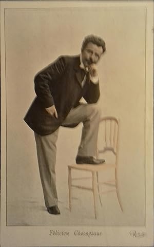 Image du vendeur pour Portrait de l'crivain Flicien Champsaur. Gravure en couleurs, extraite d'une revue, d'aprs une photo Reutlinger. Dbut XXe. mis en vente par Librairie Et Ctera (et caetera) - Sophie Rosire