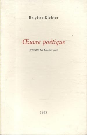 Bild des Verkufers fr uvre potique. Prsente par Georges Jean. zum Verkauf von Librairie Et Ctera (et caetera) - Sophie Rosire