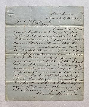 Autograph letter to General Travis Greene Broocks, signed
