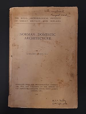 Norman Domestic Architecture. Signed Copy