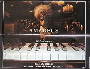 "AMADEUS" Réalisé par Milos FORMAN en 1984 avec Tom HULCE / Affiche française originale / Offset ...