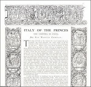 Imagen del vendedor de Italy of the Princes : the Certosa Di Pavia. Several pictures and accompanying text, removed from an original issue of Country Life Magazine, 1917. a la venta por Cosmo Books