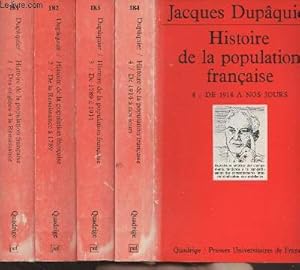 Image du vendeur pour Histoire de la population franaise - 4 tomes - 1/ Des origines  la renaissance - 2/ De la Renaissance  1789 - 3/ De 1789  1914 - 4/ De 1914  nos jours - "Quadrige" n181, 182, 183, 184 mis en vente par Le-Livre